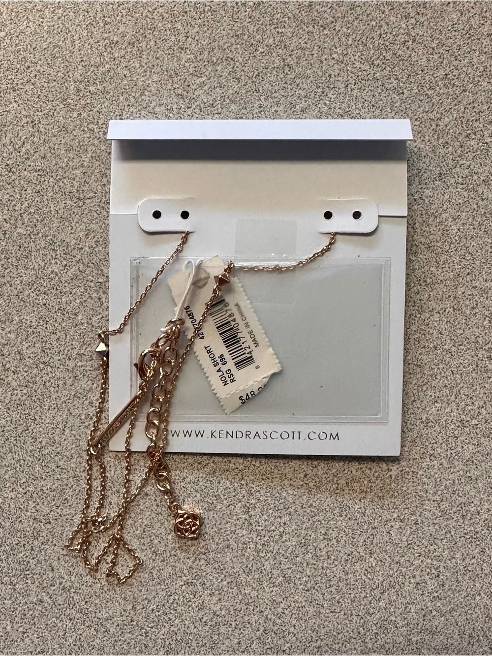 Kendra Scott Nola Pendant Rose Gold Drusy - Picture 2 of 2